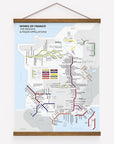 Metro Wine Map of France Framed | De Long