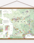 Wine Map of France framed