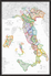 The Wine Map of Italy IGTs Framed features wood framing and displays all Italian wine regions, including IGTs, with names and colorful borders. Includes mainland, Sicily, Sardinia, a legend, and an inset map for easy reference.