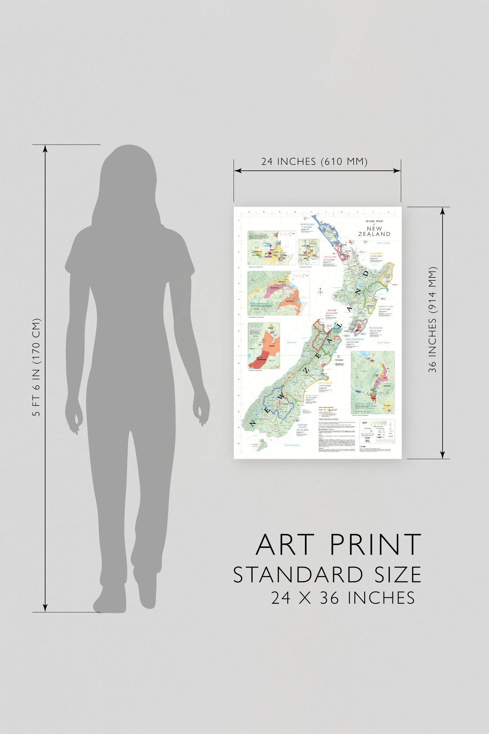 Wine Map of New Zealand - Bookshelf Edition – De Long