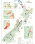 De Long Wine Map of New Zealand Framed, featuring major wine regions and insets, ready to hang.