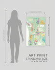Wine Map of the Pacific Northwest - Art Print