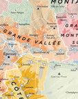 The "Wine Regions of Champagne" map details the French wine region near Épernay, showing villages, roads, rivers, and color-coded vineyards around Mareuil-sur-Ay, Mutigny, and Avenay-Val-d'Or.