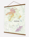 Wine Regions of Champagne Map Frame
