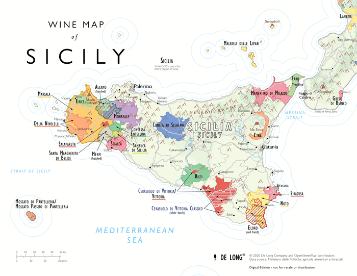 Wine Map of Sicily - Digital Edition - Free