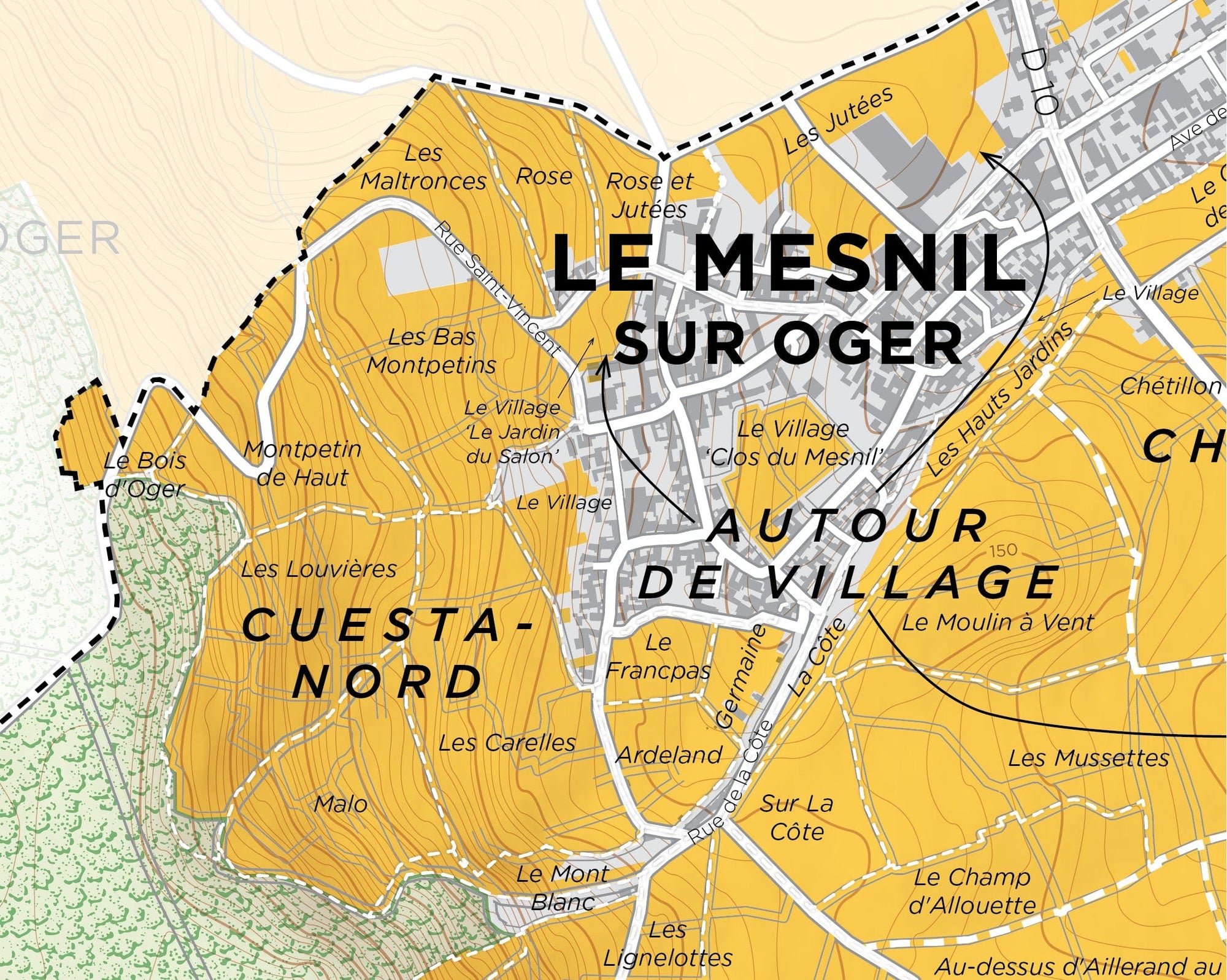Le Mesnil-sur-Oger Grand Cru Map Detail