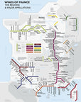 Metro Wine Map of France | De Long