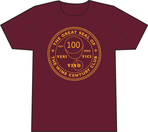 Wine Century Club T Shirt - De Long