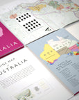 Wine Map of Australia Bookshelf Edition Open