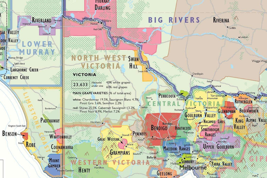 Wine Map of Australia - Digital Edition Detail