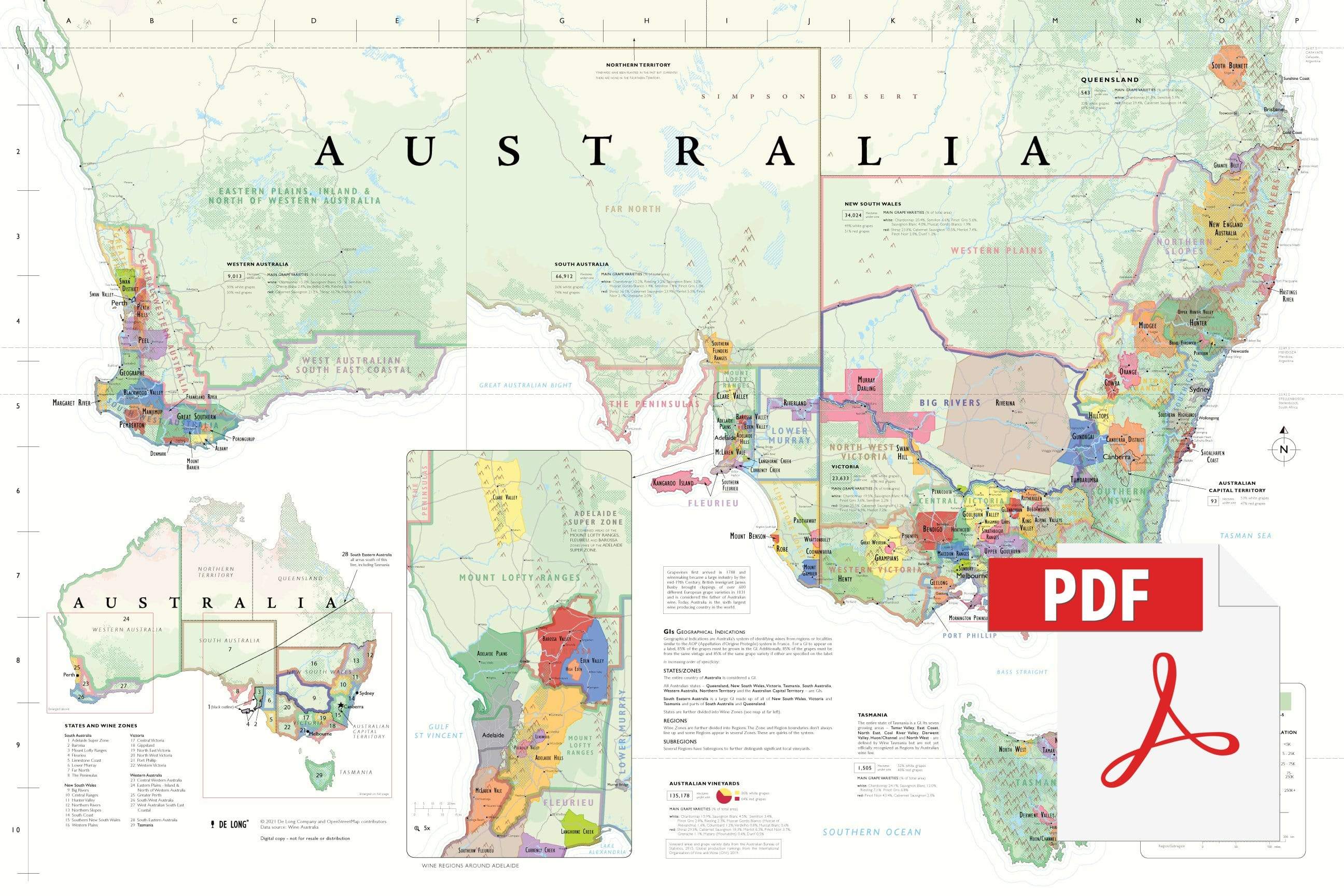 Wine Maps of the World | De Long
