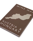 Wine Map of Austria and Hungary Bookshelf Edition Box