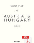 Wine Map of Austria & Hungary - Digital Edition Index