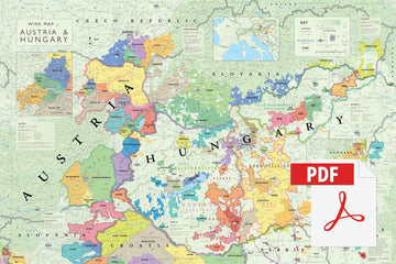 Wine Map of Austria & Hungary - Digital Edition