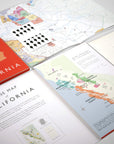 Wine Map of California Bookshelf Edition Open