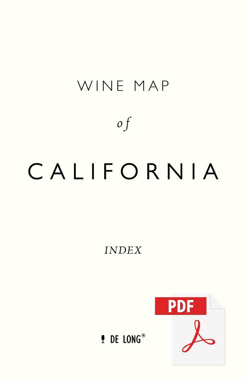 Wine Map of California - Digital Edition Index