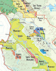 Wine Map of California Detail