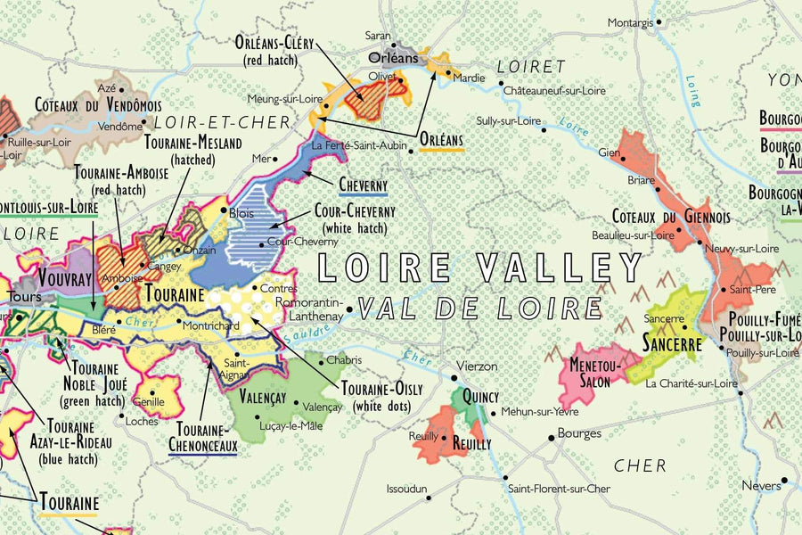 Wine Map of France - Digital Edition Detail