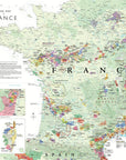 Wine Map of France - Bookshelf Edition Map