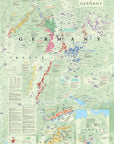 Wine Map of Germany Bookshelf Edition Map
