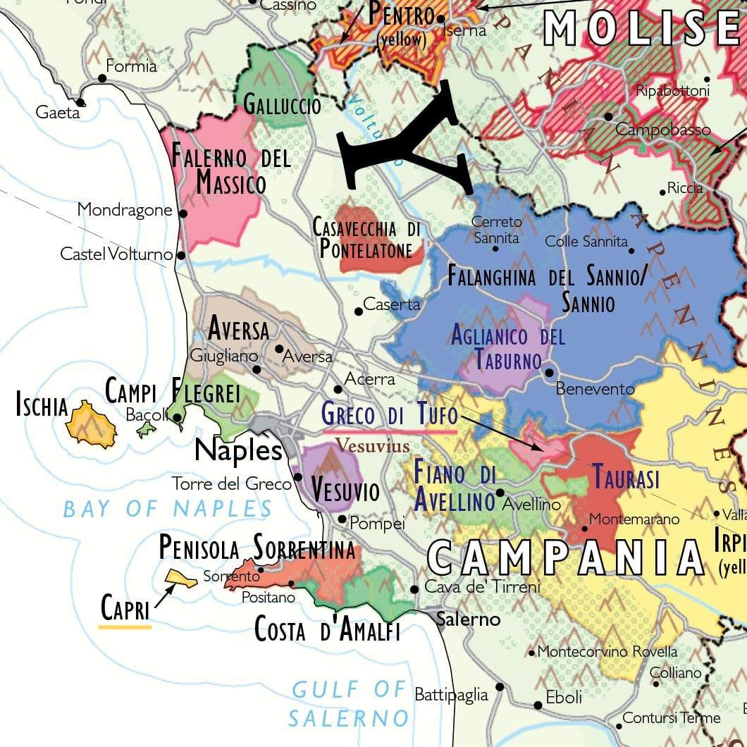 Wine Map of Italy - Digital Edition Detail