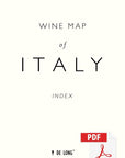 Wine Map of Italy - Digital Edition Index