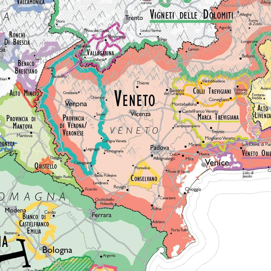 Wine Map of Italy - Digital Edition IGTs Detail