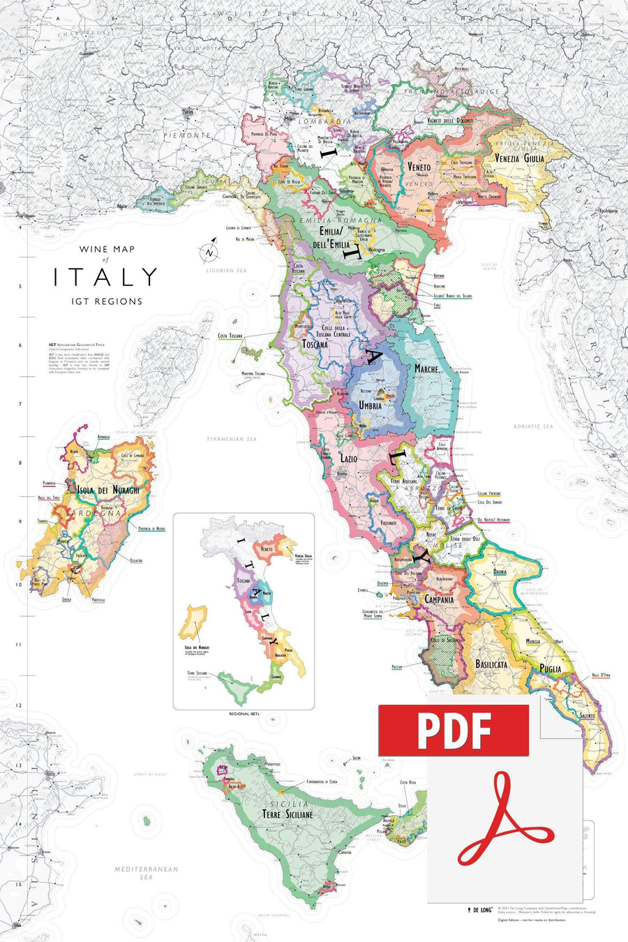 Wine Map of Italy - Digital Edition IGTs