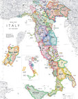 Wine Map of Italy - Bookshelf Edition IGT Regions Map
