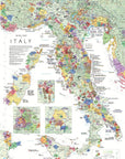 Wine Map of Italy - Bookshelf Edition Map