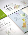 Wine Map of New Zealand Bookshelf Edition Open