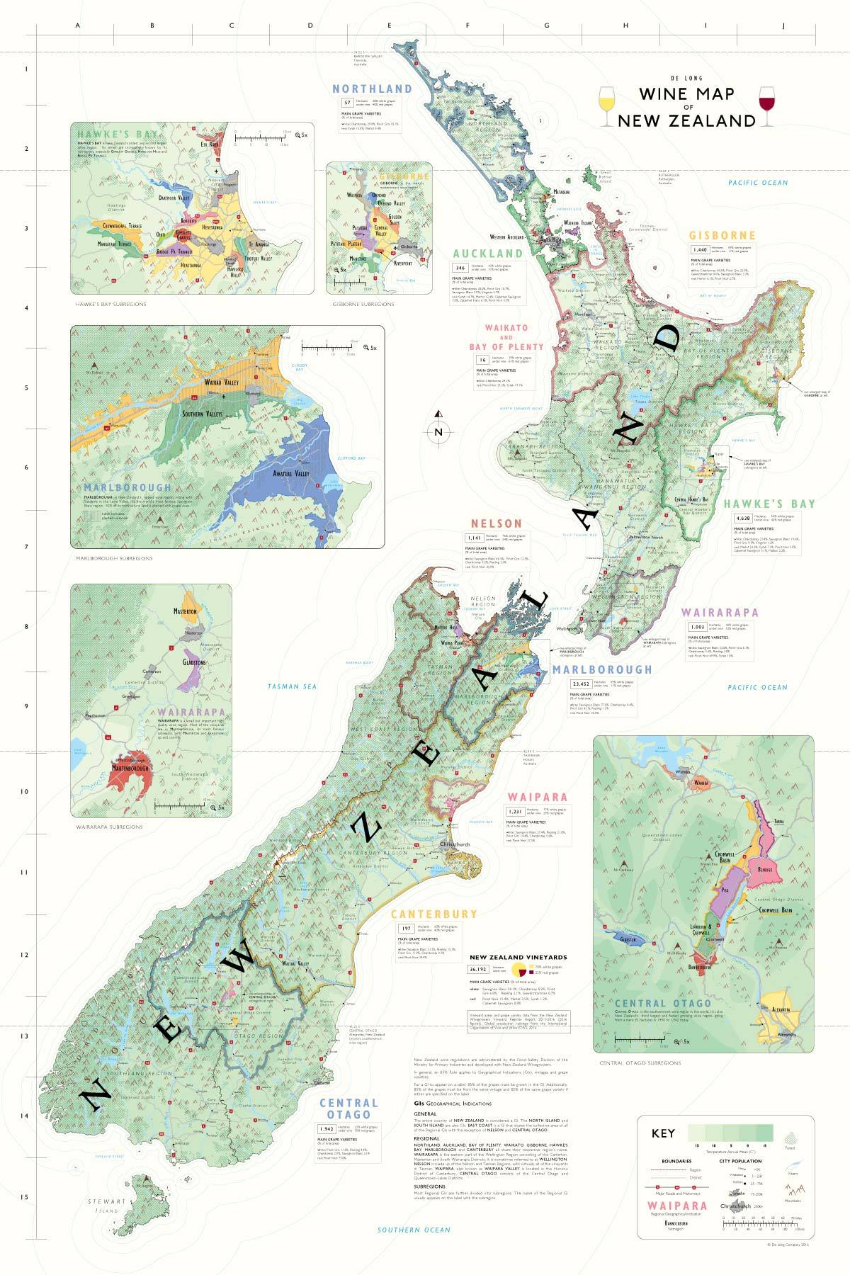 Wine Maps of the World | De Long