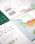 Wine Map of South Africa Bookshelf Edition Open
