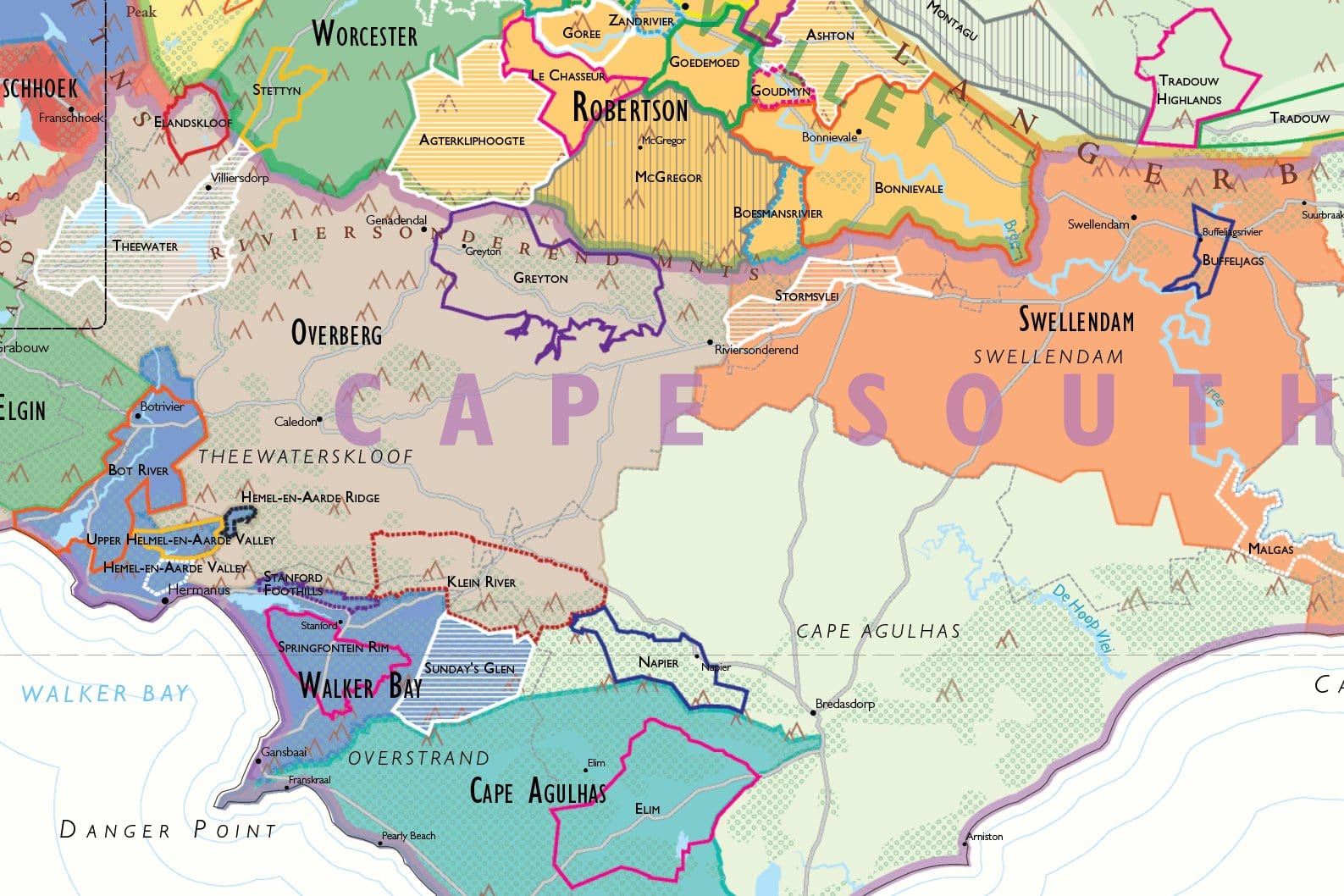 Wine Map of South Africa - Digital Edition Detail