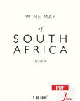 Wine Map of South Africa - Digital Edition Index