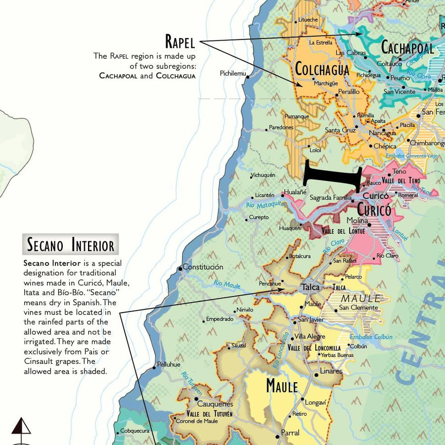 Wine Map of South America - Digital Edition Detail
