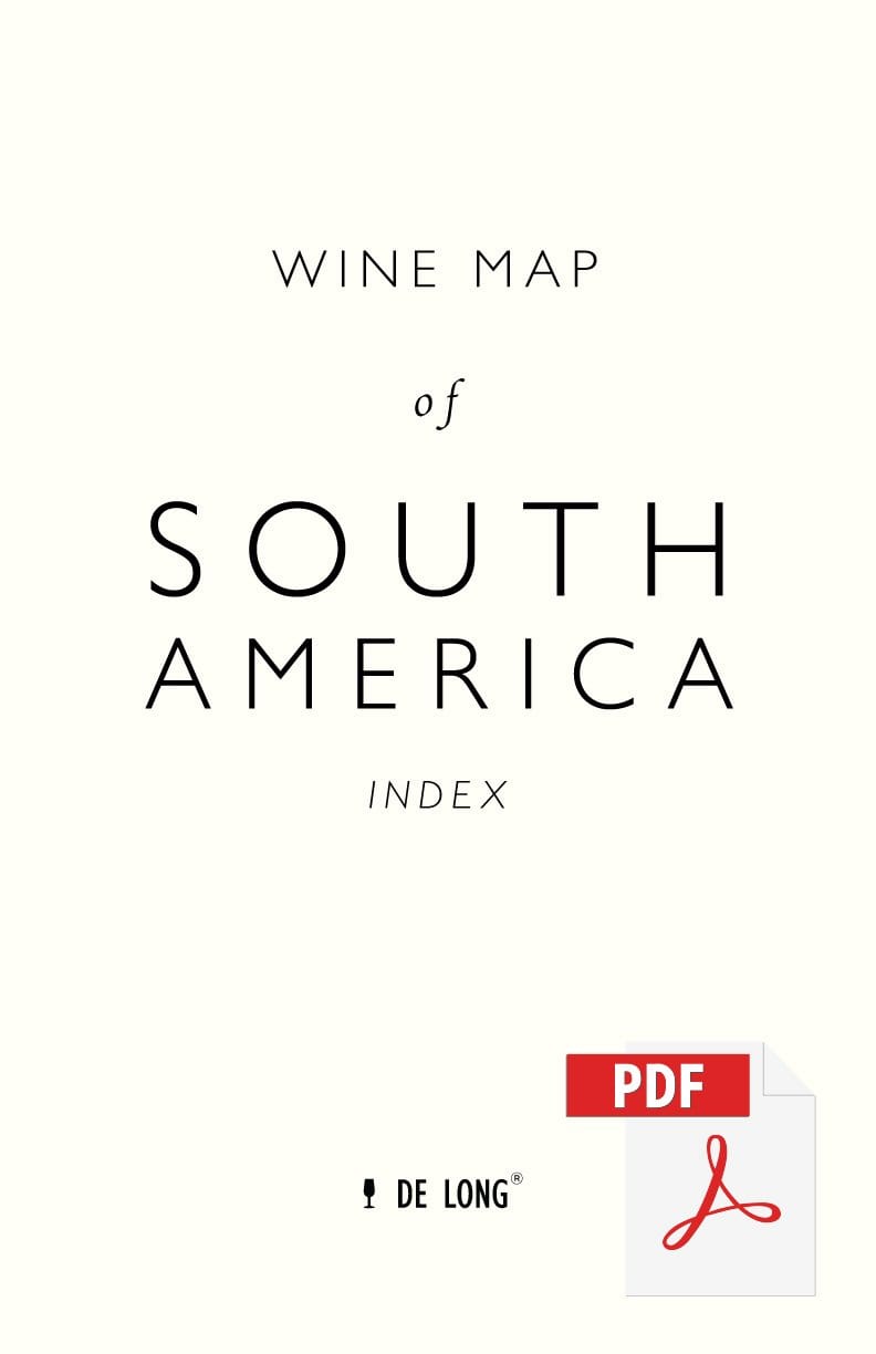 Wine Map of South America - Digital Edition Index