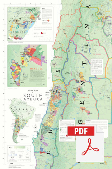 Wine Map of South America - Digital Edition