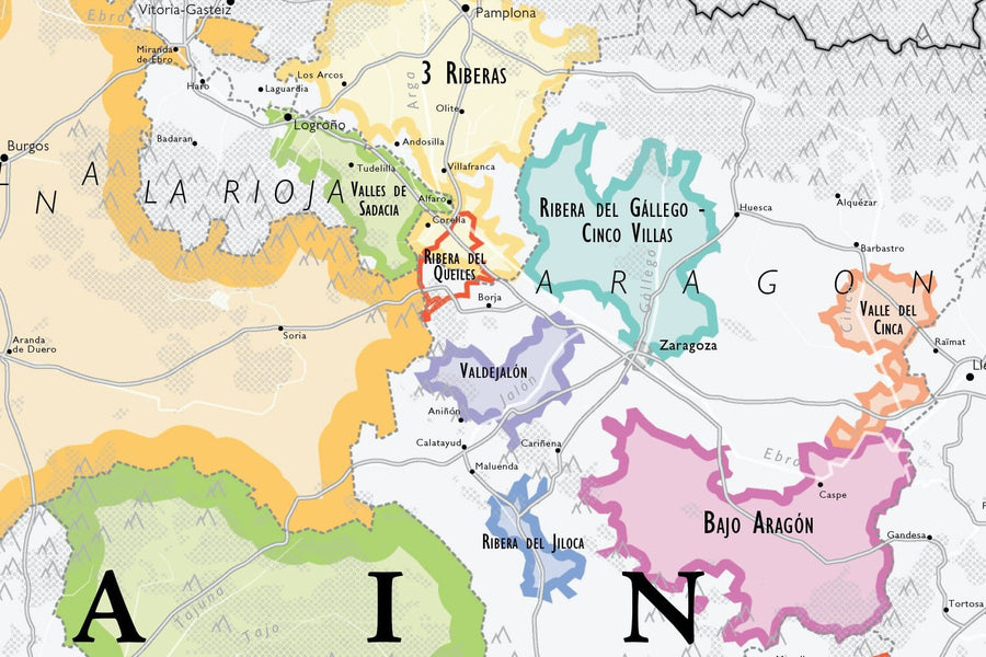 Wine Map of Spain & Portugal - Digital Edition IGPs Detail