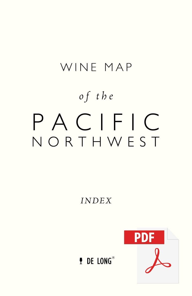 Wine Map of the Pacific Northwest - Digital Edition Index
