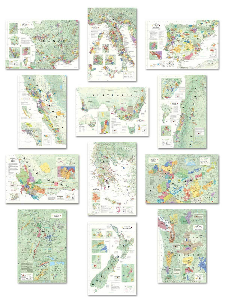 Wine Maps of the World | De Long
