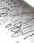 Softbound Wine Tasting Notebook note taking | De Long